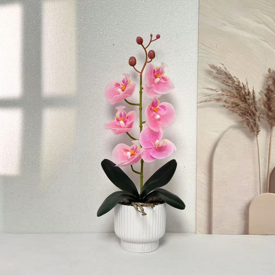 Stylisches Faux-Orchideenpflanzenarrangement