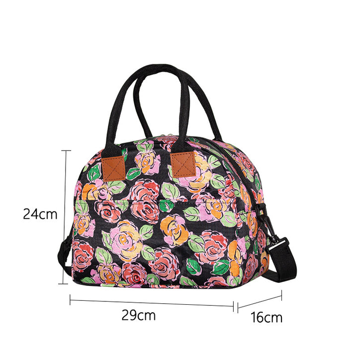 Damen Kühltasche mit Blumenmotiv und praktischem Isolierfach Karnz