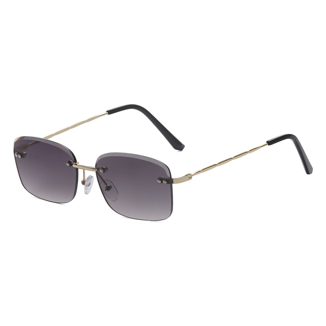 Damen quadratische Sonnenbrille mit polarisierenden Gläsern und elegantem Metallrahmen Karnz