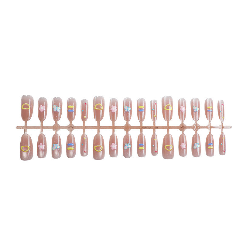 Kreatives Florales Kunst Press-On Nagel Set