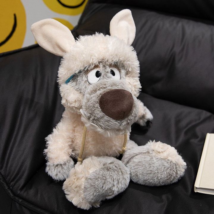 Plüsch Waschbär Weiches Fell Sitzendes Plüschtier mit besticktem Gesicht und flauschigem Schwanz Karnz