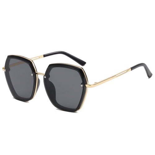 Damen Modische Oversized-Sonnenbrille mit eleganter Rahmenstruktur Karnz
