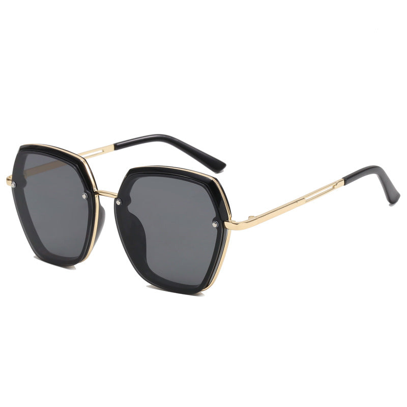 Damen Modische Sonnenbrille im trendigen Hexagon-Design Karnz
