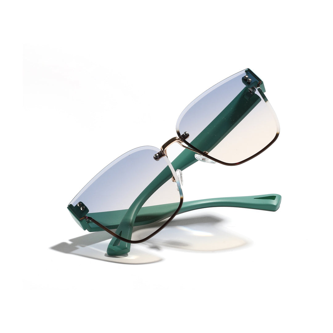 Damen modische Sonnenbrille mit elegantem Rahmen und breiten Gläsern Karnz