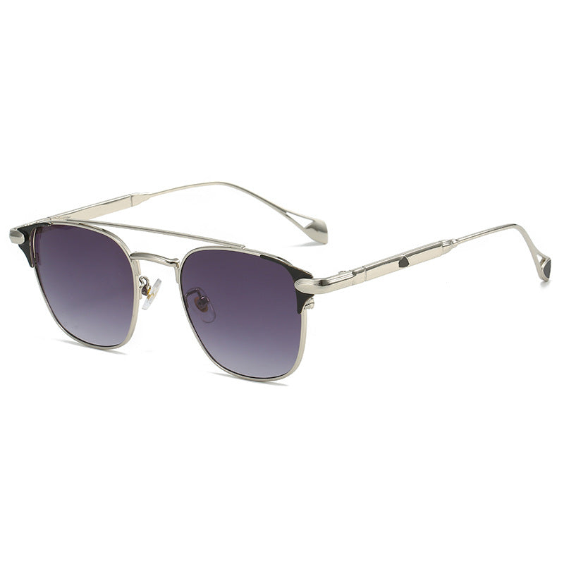 Damen modische Halbrahmen Brille Karnz
