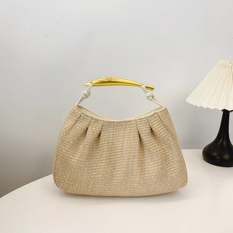 Handtasche mit Elegantem Holzgriff Karnz