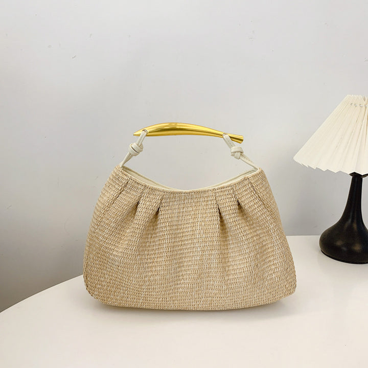 Handtasche mit Elegantem Holzgriff Karnz