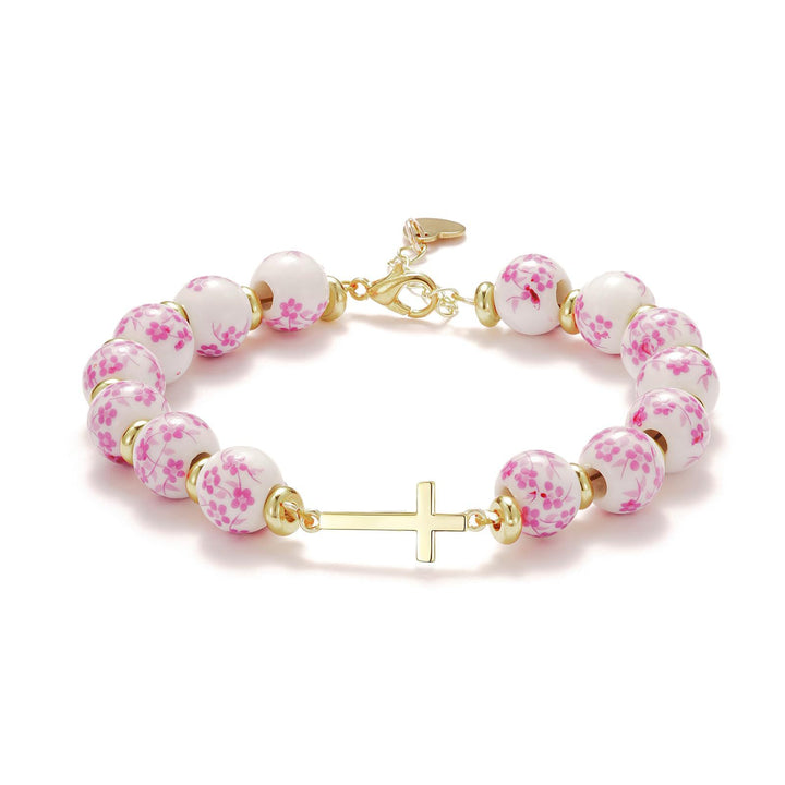 Florale Perlen-Charm-Armband Karnz