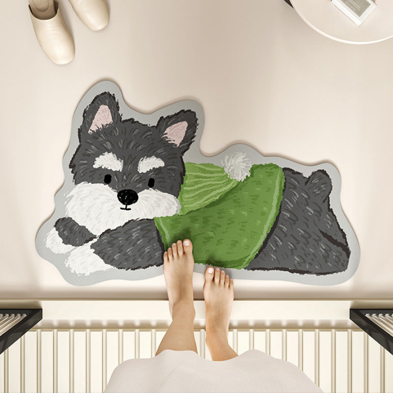Süßes hunde-förmiges Badewannenmatte