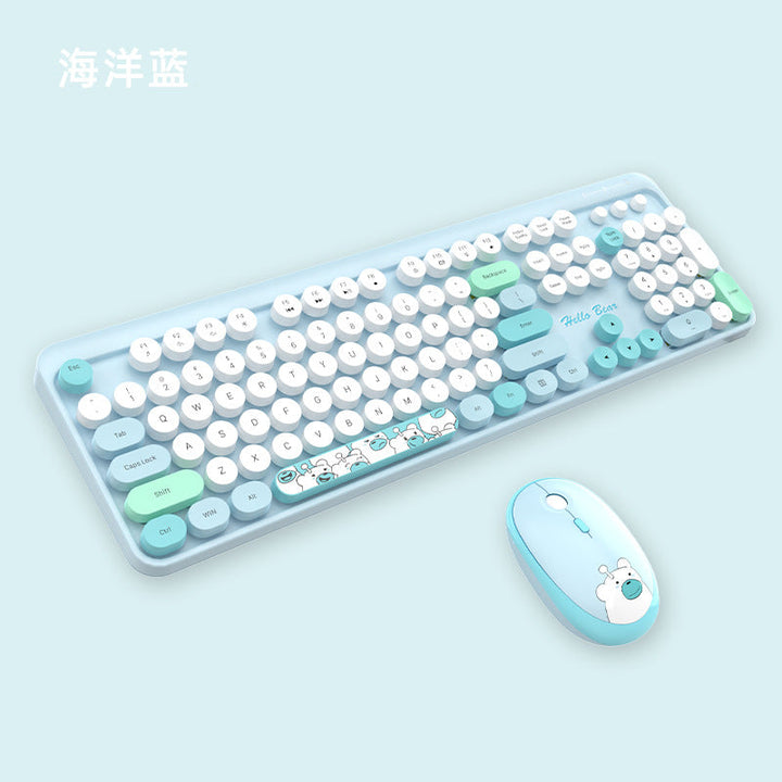 Niedliches Themen Drahtlos Tastatur und Maus Set Karnz