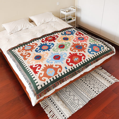 Bohemian gemusterte Wurfdecke