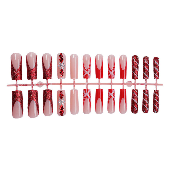 Glamouröses Festliches Press-On Nail Set Karnz