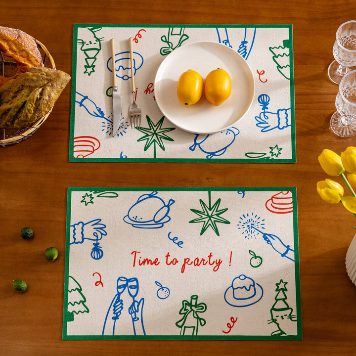 Kinder-Lern-Tischset mit Alphabet-Aufdruck und abwischbarer Oberfläche Karnz