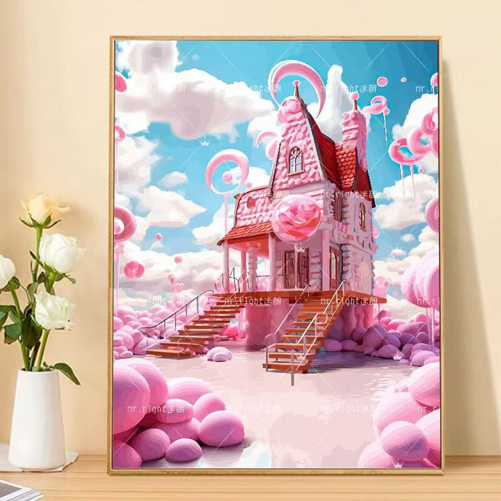 Skurrile Fantasy Landschaft Kunst Leinwand Karnz