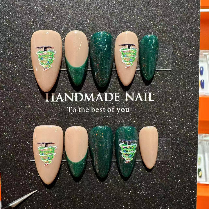 Handgefertigtes saisonales Press-On-Nagelset