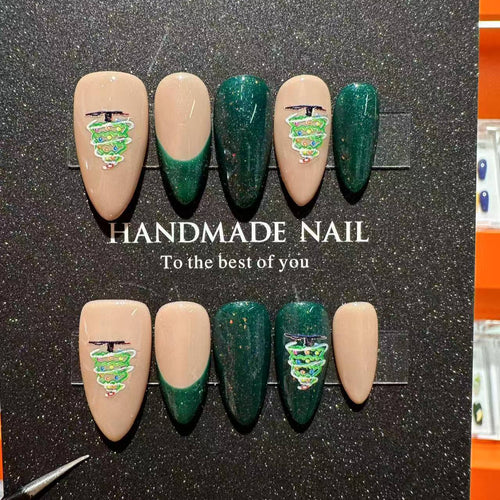 Handgefertigtes saisonales Press-On-Nagelset