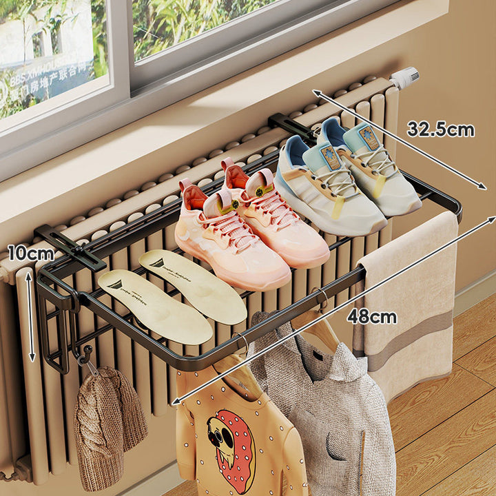 Radiator-Top Zusammenklappbarer Schuh- und Wäsche-Trockenständer