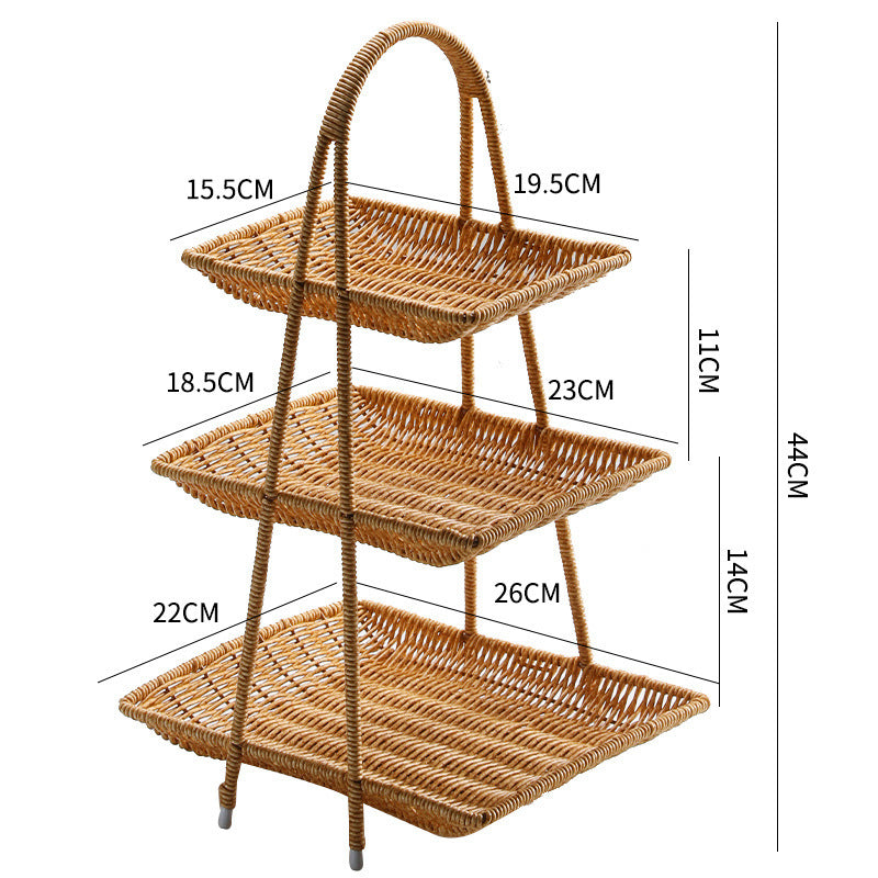 Handgefertigter Rattan Aufbewahrungskorb Karnz