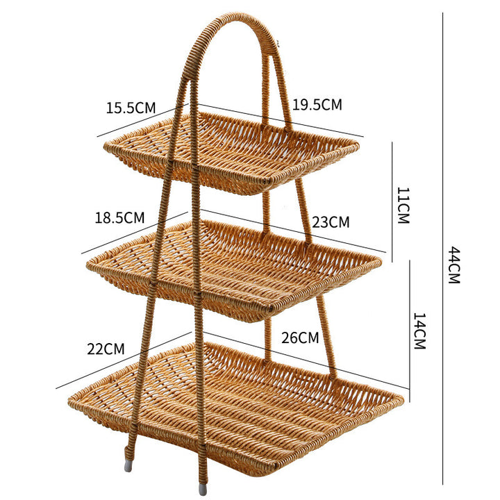 Handgefertigter Rattan Aufbewahrungskorb Karnz
