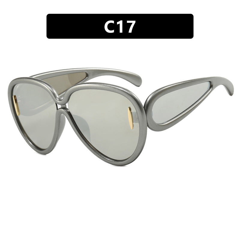 Damen extravagante Sonnenbrille im kreativen Design Karnz