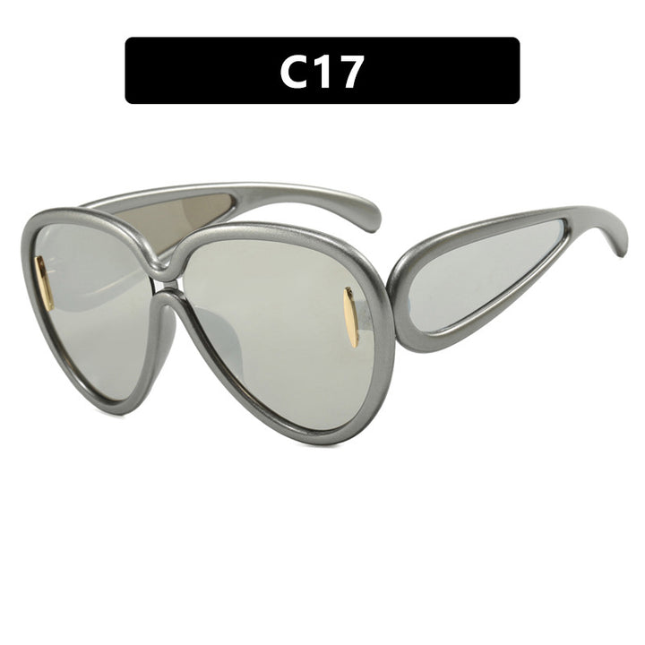 Damen extravagante Sonnenbrille im kreativen Design Karnz