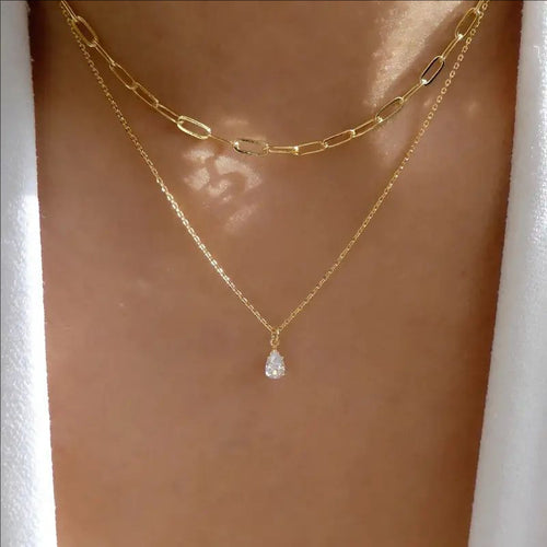 Gestapeltes Gliederketten-Halsband Karnz