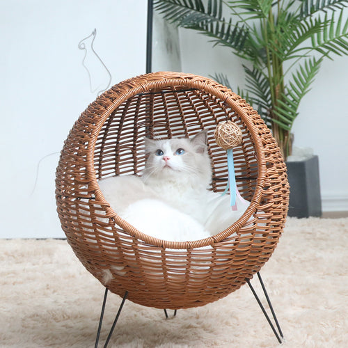 Katzenliege mit Stilvollem Rattandesign Karnz