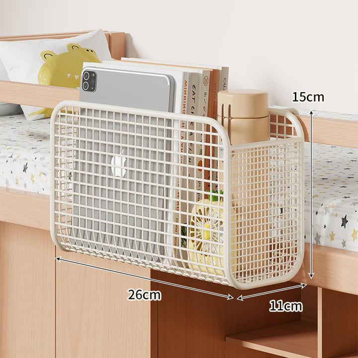 Über-Bett Drei-Compartment Metall-Mesh Hängende Nachttisch Organizer Caddy