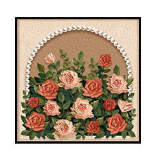 Vintage Blütenreiche Dekorative Wandkunst