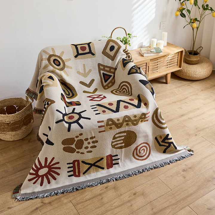 Künstlerische Jacquard-Wurfdecke