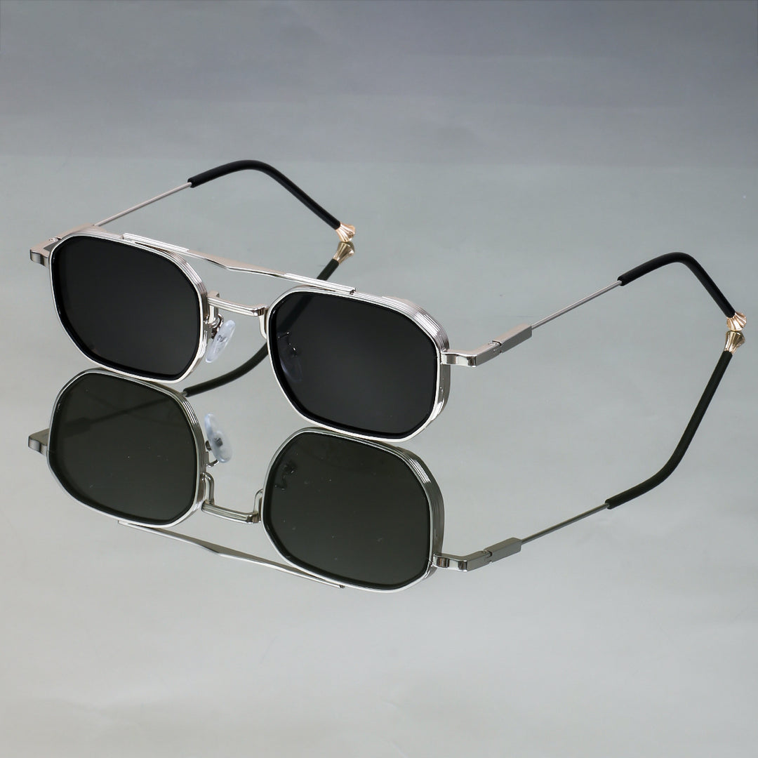 Damen Designer Sonnenbrille mit elegantem metallischen Rahmen Karnz