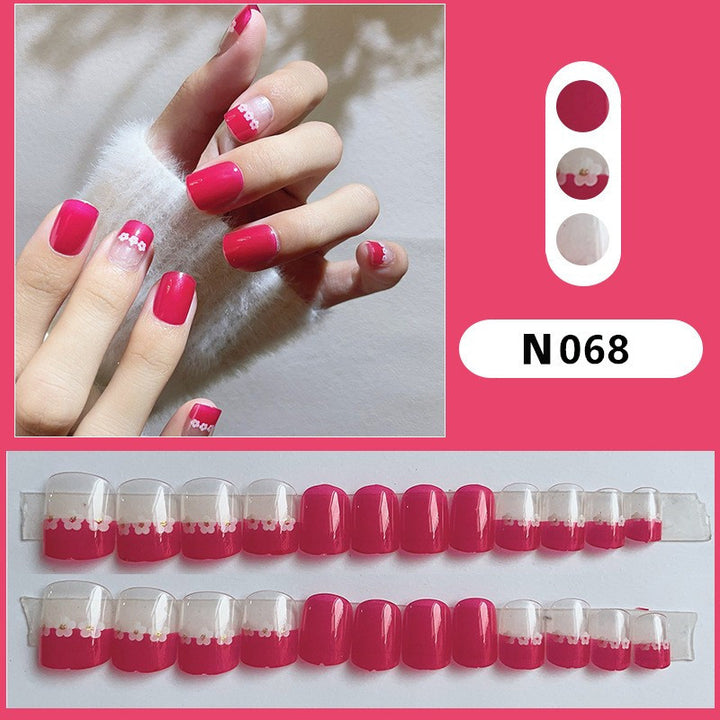 Floral Accent Press-On Nagelset