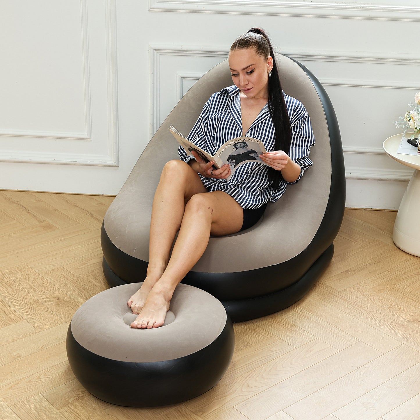 Damen Aufblasbares Komfort-Sofa mit ergonomischer Rückenlehne Karnz