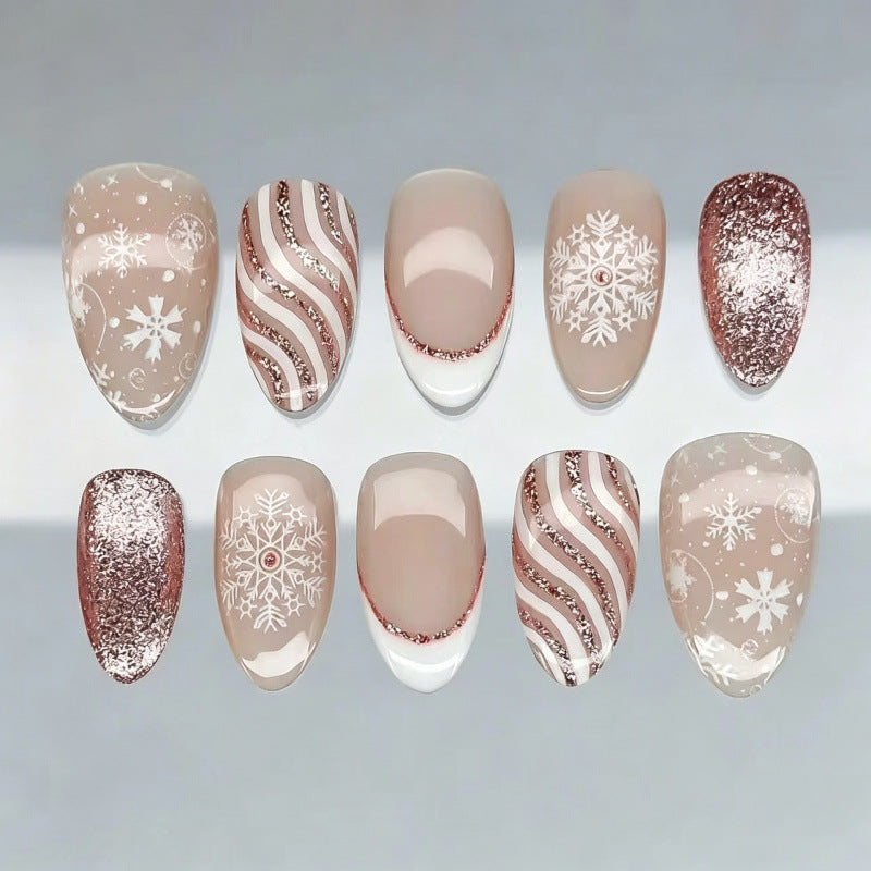 Festliches Winter-Themen Press-On Nagelset