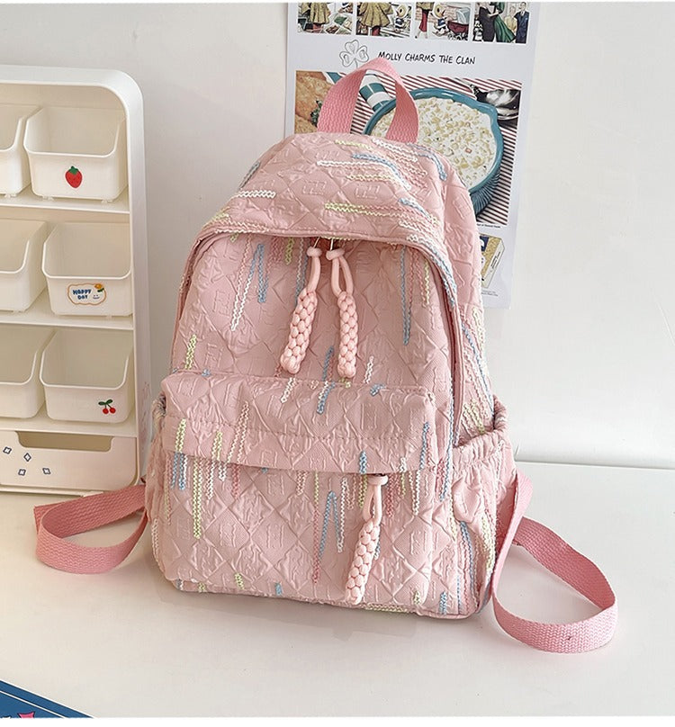 Trendy Texturierter Rucksack Karnz