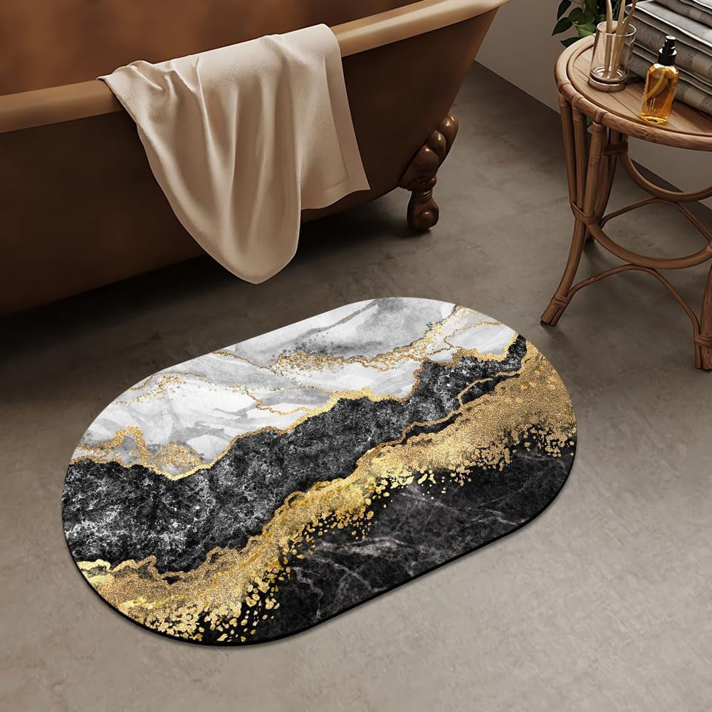 Luxuriöse abstrakte Marmor-Design-Badmatte
