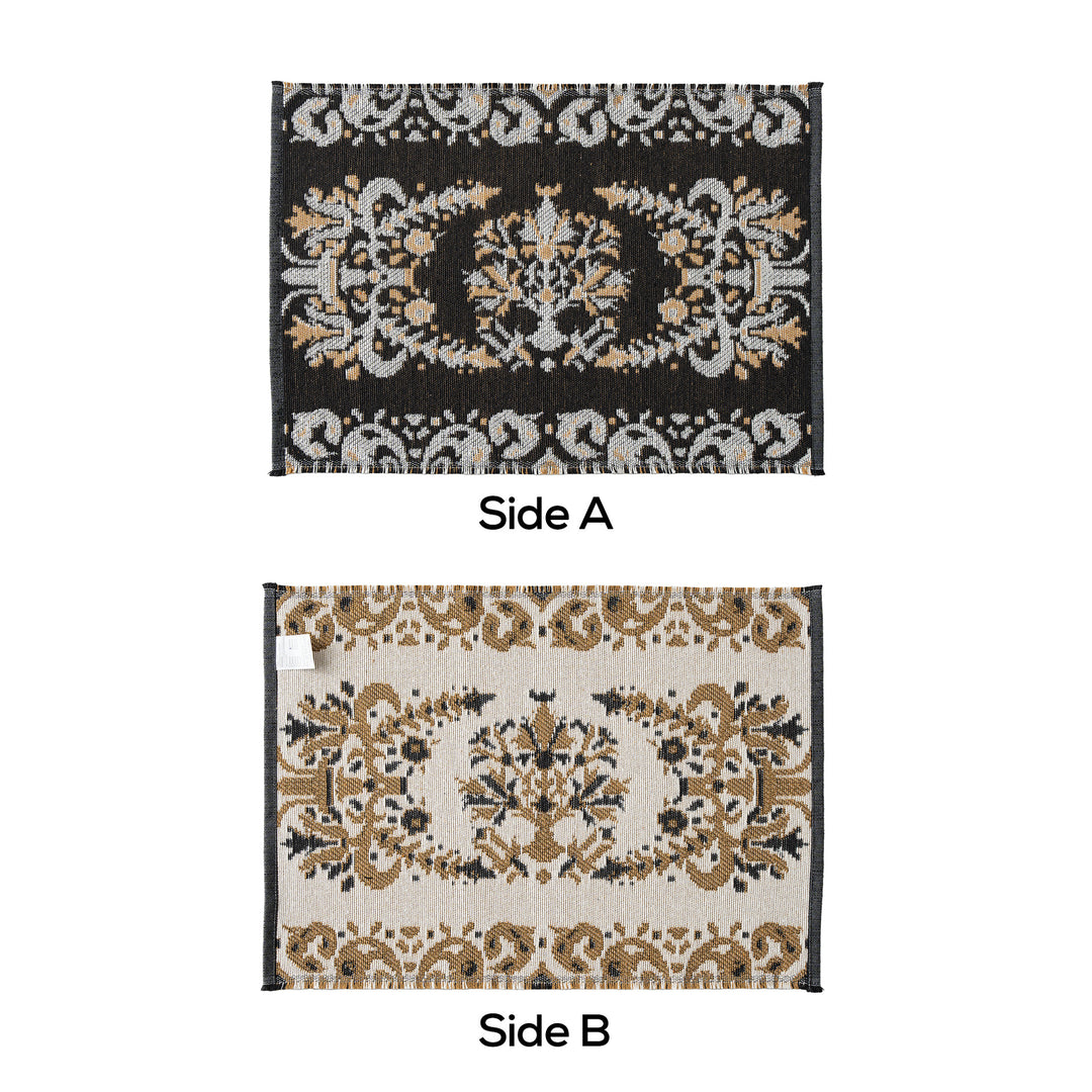 Wendbarer gewebter Teppichläufer mit ornamentaler Jacquard‑Struktur Karnz