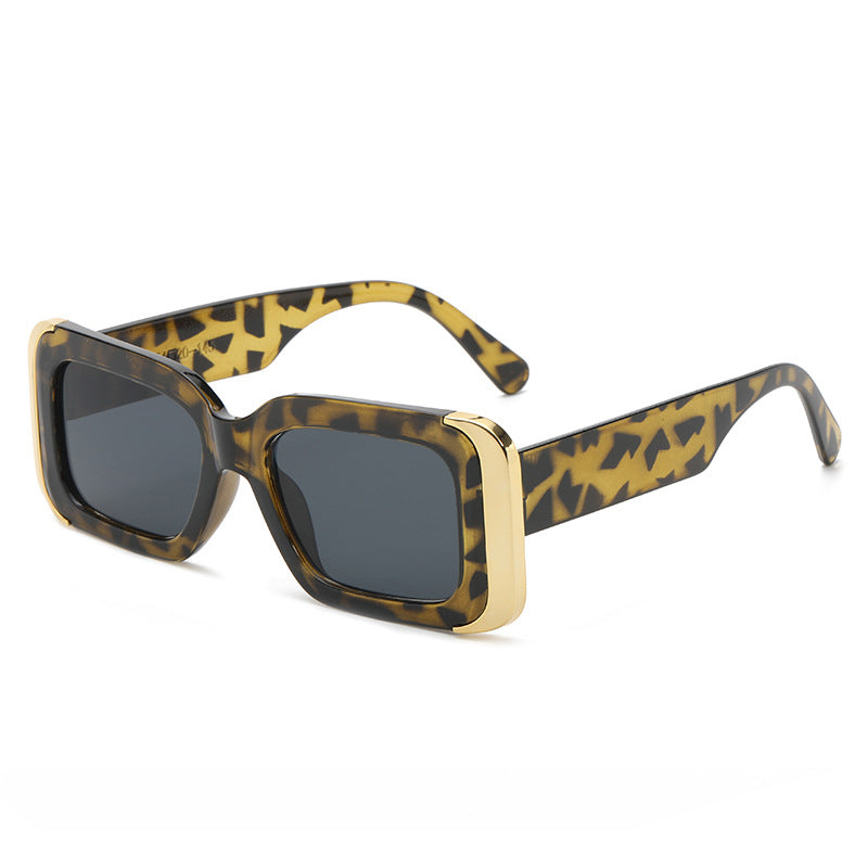 Damen Oversized-Sonnenbrille im modernen Animal-Print-Design Karnz