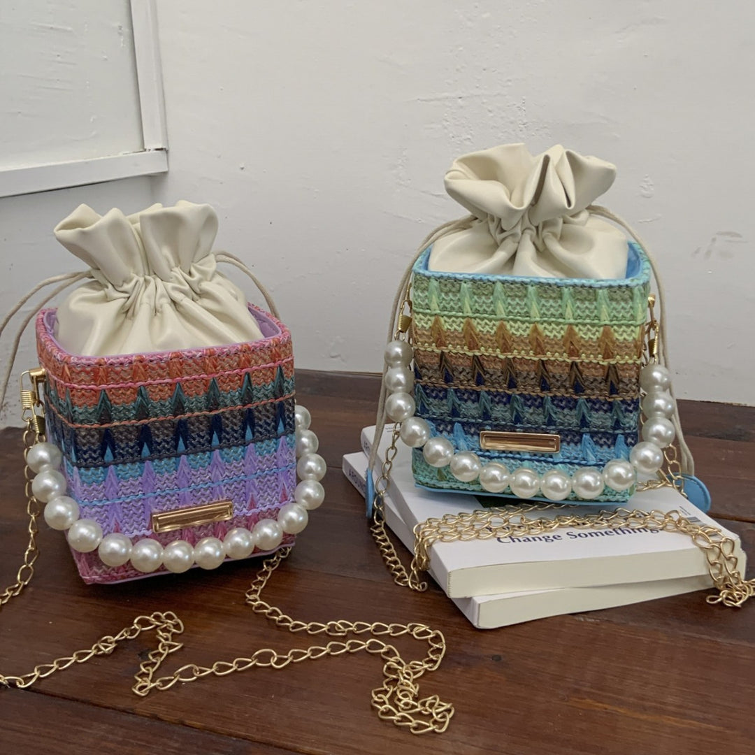 Charmante Mini Kordelzug Schultertasche Karnz