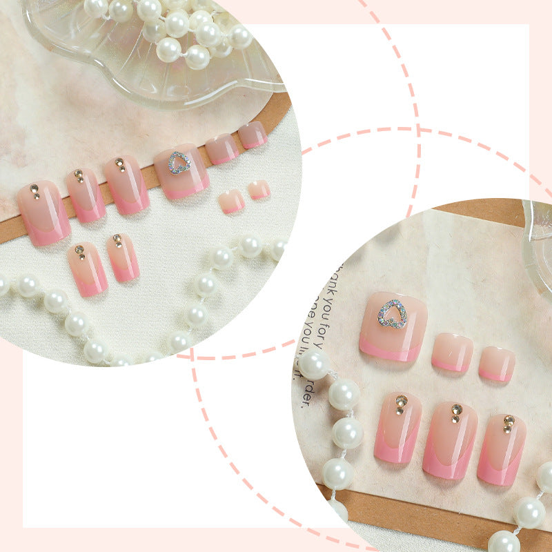 Premium dekoratives Press-On-Nagelset mit einzigartigen Verzierungen Karnz