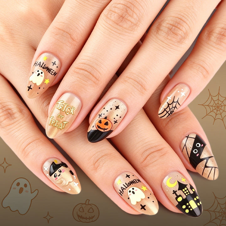 Halloween-Themen Druck-Nagelkunstset Karnz 1787543133