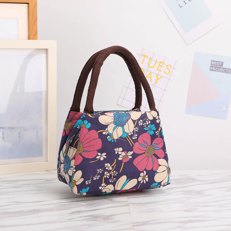 Floral Print Isolierte Lunch-Tragetasche Karnz
