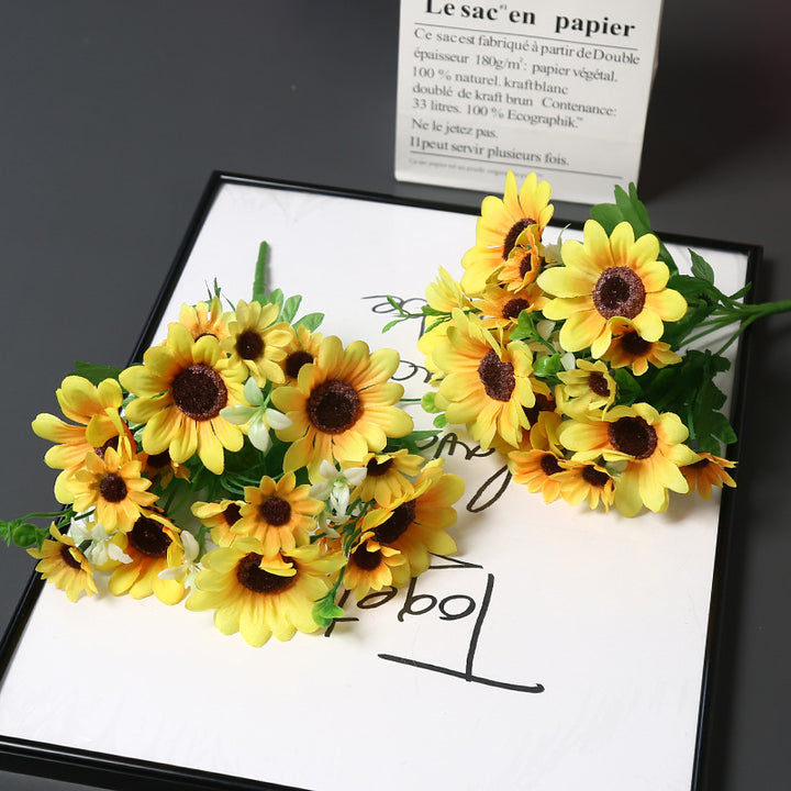 Dekorative Kunst-Sonnenblumen-Bouquet für die Heimdekoration