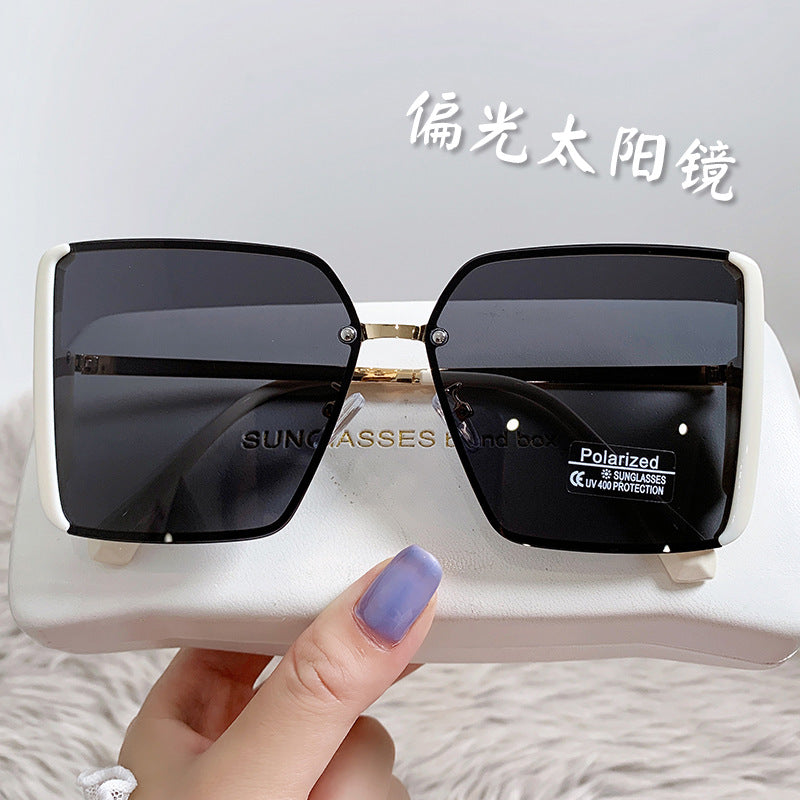 Damen Oversized quadratische Sonnenbrille mit polarisierten Gläsern Karnz