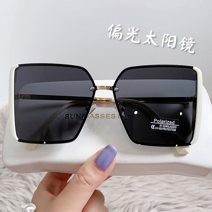 Damen Oversized quadratische Sonnenbrille mit polarisierten Gläsern Karnz