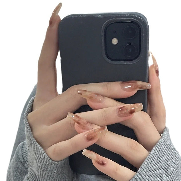 Glänzende Ombre-Nagelkunst-Erweiterungen