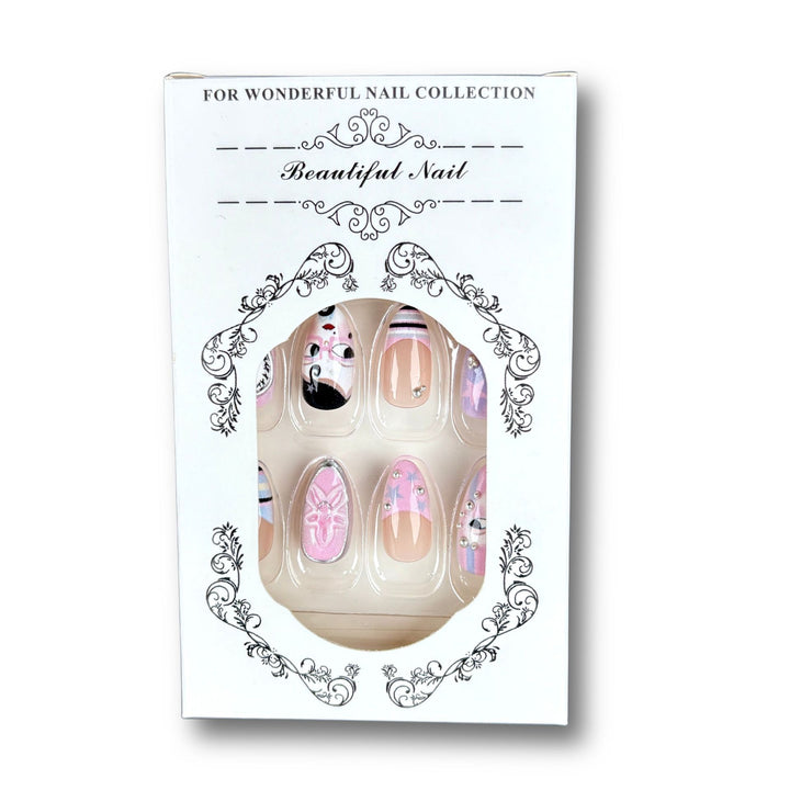 Dekoratives Press-On Nagelkunst-Kit