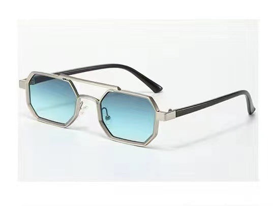Damen geometrische Sonnenbrille mit einzigartigem Design Karnz