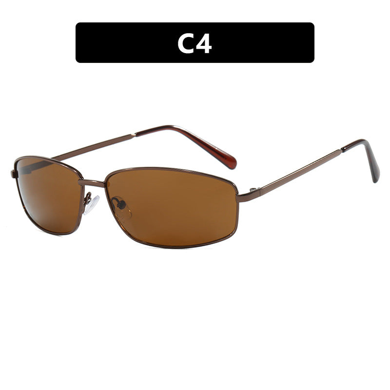 Damen sportliche Sonnenbrille mit modischem Metallschutz Karnz
