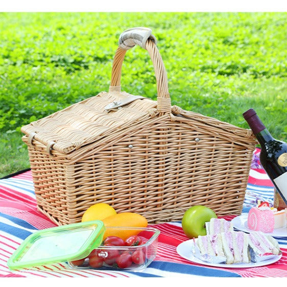 Damen Picknickkorb mit umfangreicher Ausstattung und Kühlbox Karnz